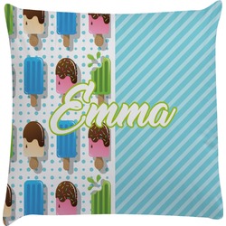 Popsicles and Polka Dots Decorative Pillow Case (Personalized)