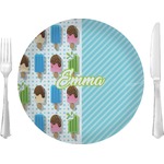 Popsicles and Polka Dots Glass Lunch / Dinner Plate 10" (Personalized)