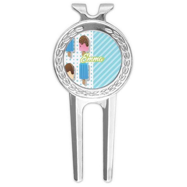 Custom Popsicles and Polka Dots Golf Divot Tool & Ball Marker (Personalized)