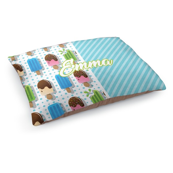 Custom Popsicles and Polka Dots Dog Bed - Medium w/ Name or Text