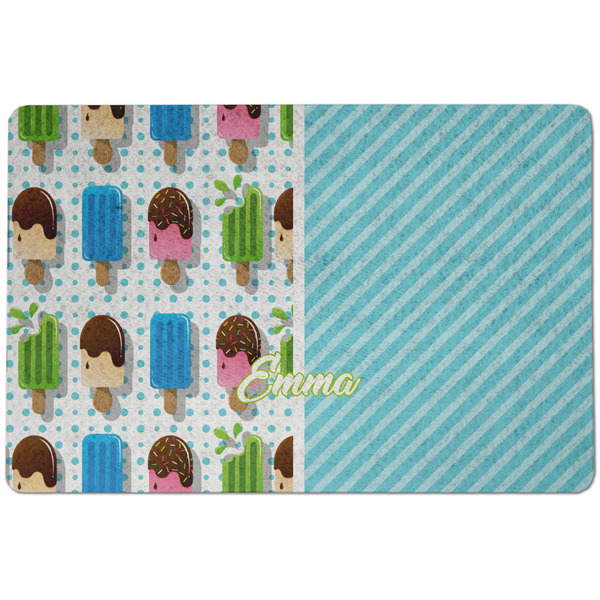 Custom Popsicles and Polka Dots Dog Food Mat w/ Name or Text