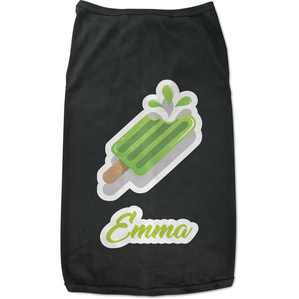 Custom Popsicles and Polka Dots Black Pet Shirt (Personalized)