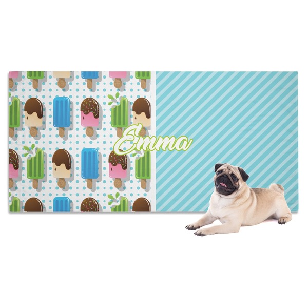 Custom Popsicles and Polka Dots Dog Towel (Personalized)