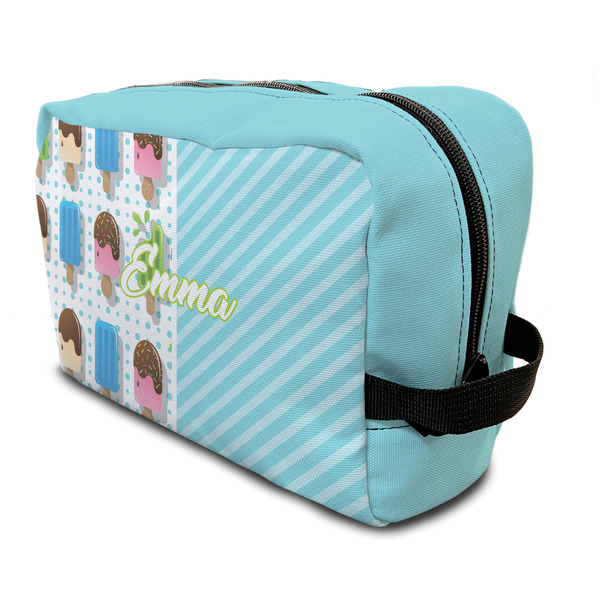 Custom Popsicles and Polka Dots Toiletry Bag / Dopp Kit (Personalized)