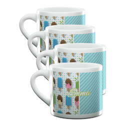 Popsicles and Polka Dots Double Shot Espresso Cups - Set of 4 (Personalized)