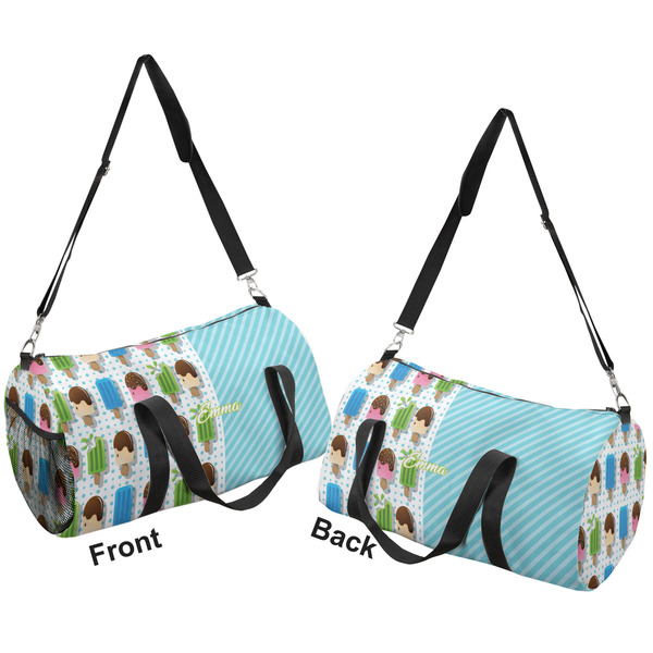 Popsicles and Polka Dots Duffle bag large front and back sides
