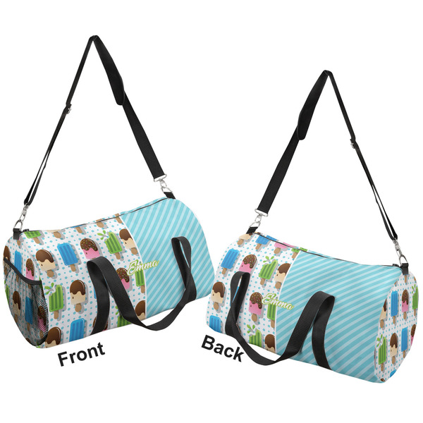 Popsicles and Polka Dots Duffle bag small front and back sides