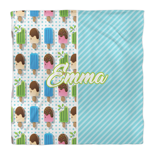 Popsicles and Polka Dots Duvet Cover - Queen - Front