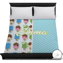 Popsicles and Polka Dots Duvet Cover - Full / Queen (Personalized)