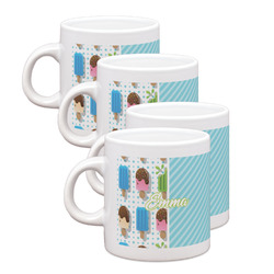 Popsicles and Polka Dots Single Shot Espresso Cups - Set of 4 (Personalized)