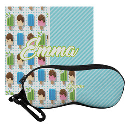 Popsicles and Polka Dots Eyeglass Case & Cloth (Personalized)