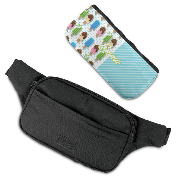 Popsicles and Polka Dots Fanny Packs - FLAT (flap off)