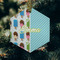 Popsicles and Polka Dots Frosted Glass Ornament - Hexagon (Lifestyle)
