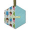 Popsicles and Polka Dots Frosted Glass Ornament - Hexagon