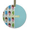 Popsicles and Polka Dots Frosted Glass Ornament - Round