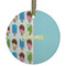 Popsicles and Polka Dots Flat Glass Ornament - Round w/ Name or Text