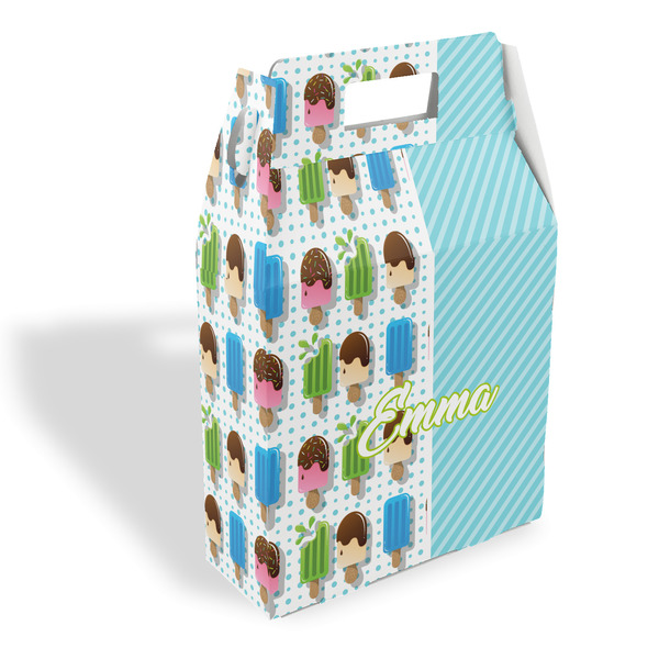 Custom Popsicles and Polka Dots Gable Favor Box (Personalized)
