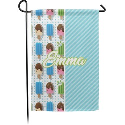 Popsicles and Polka Dots Small Garden Flag - Double Sided w/ Name or Text