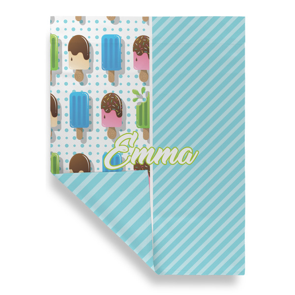 Popsicles and Polka Dots Garden Flags - Large - Double Sided - FRONT FOLDED