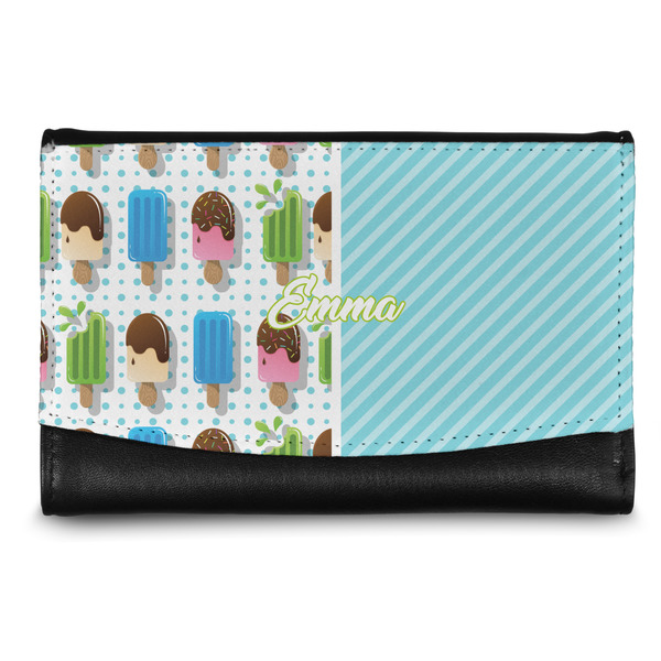 Custom Popsicles and Polka Dots Genuine Leather Women's Wallet - Small (Personalized)