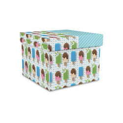 Popsicles and Polka Dots Gift Box with Lid - Canvas Wrapped - Small (Personalized)