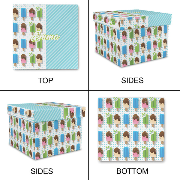 Popsicles and Polka Dots Gift Boxes with Lid - Canvas Wrapped - XX-Large - Approval