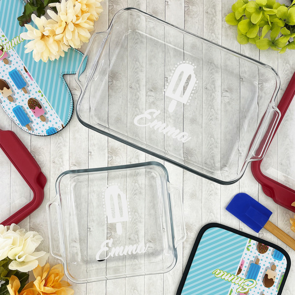 Popsicles and Polka Dots Glass Baking Dish Set - LIFESTYLE
