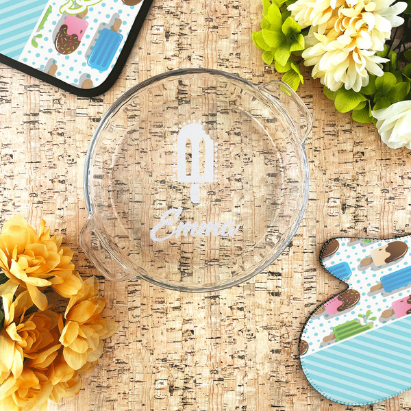 Popsicles and Polka Dots Glass Pie Dish - LIFESTYLE