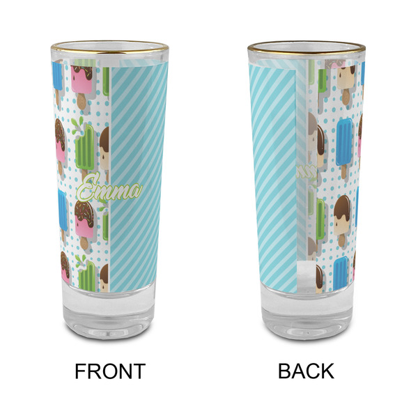 Popsicles and Polka Dots Glass Shot Glass - 2 oz - Single - APPROVAL