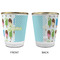 Popsicles and Polka Dots Glass Shot Glass - with gold rim - APPROVAL