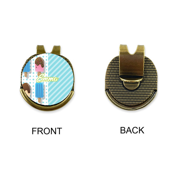 Popsicles and Polka Dots Golf Ball Hat Clip Marker - Apvl - GOLD