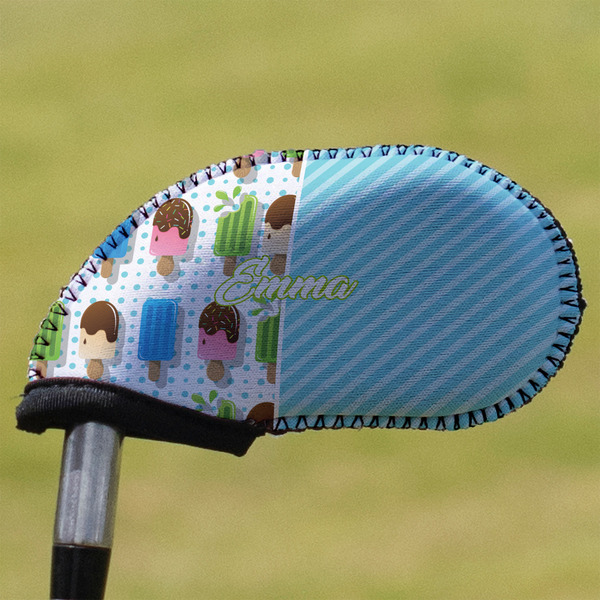 Custom Popsicles and Polka Dots Golf Club Iron Cover (Personalized)