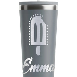 Popsicles and Polka Dots RTIC Everyday Tumbler with Straw - 28oz - Grey - Single-Sided (Personalized)