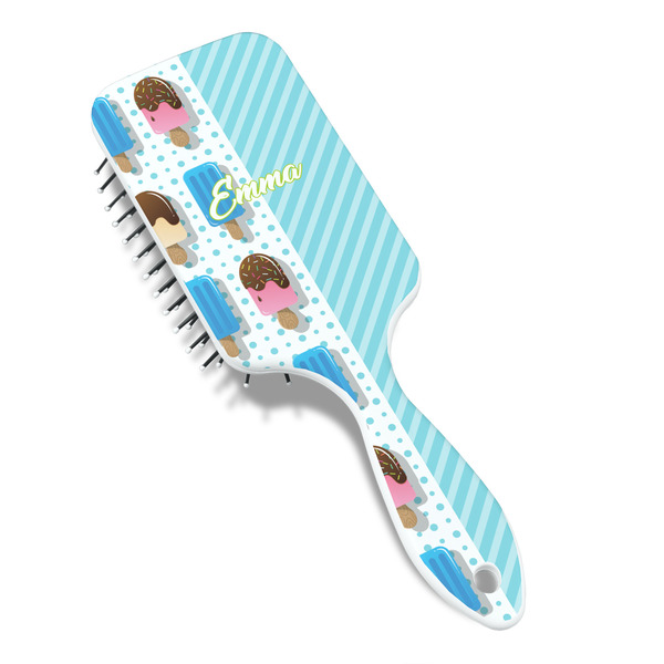Popsicles and Polka Dots Hair Brush - Angle View