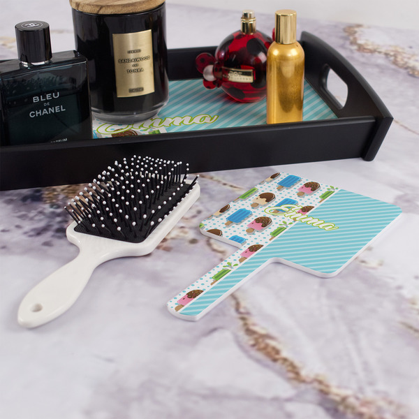 Popsicles and Polka Dots Hand Mirror - With Hair Brush