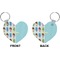 Popsicles and Polka Dots Heart Keychain (Front + Back)