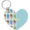 Popsicles and Polka Dots Heart Keychain (Personalized)