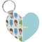 Popsicles and Polka Dots Heart Plastic Keychain w/ Name or Text