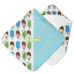 Popsicles and Polka Dots Hooded Baby Towel (Personalized)