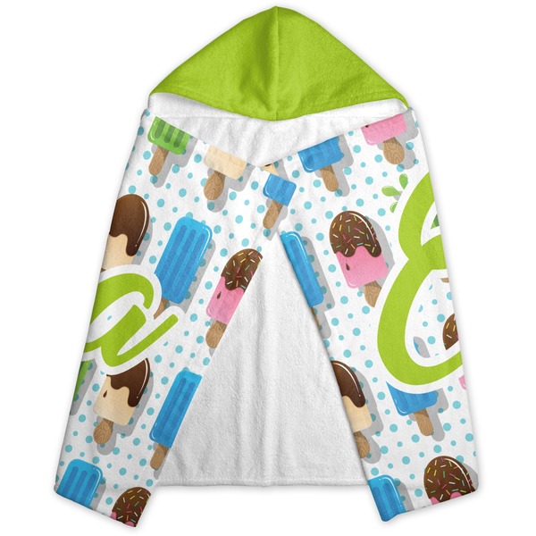 Popsicles and Polka Dots Hooded Towel - Folded
