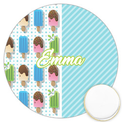 Popsicles and Polka Dots Printed Cookie Topper - 3.25" (Personalized)