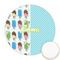 Popsicles and Polka Dots Printed Cookie Topper - Round (Personalized)