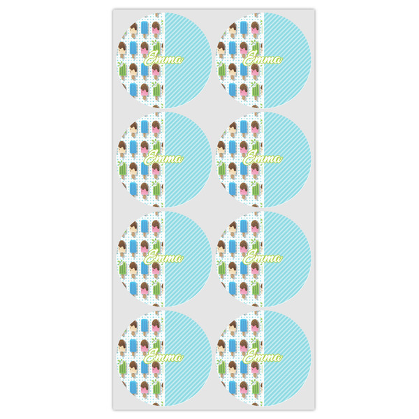Popsicles and Polka Dots Icing Circle - Medium - Set of 8