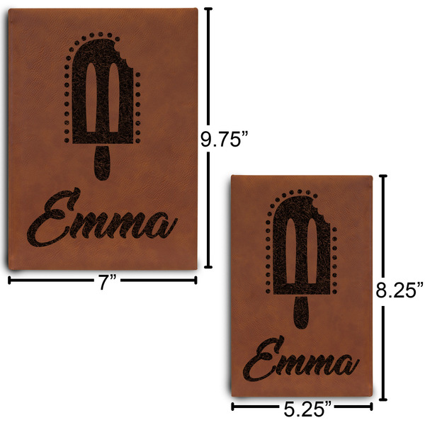 Popsicles and Polka Dots Journal Size Comparisons w/ Dimensions