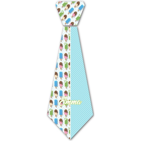 Custom Popsicles and Polka Dots Iron On Tie (Personalized)