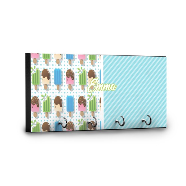 Popsicles and Polka Dots Key Hanger - Front View with Hooks