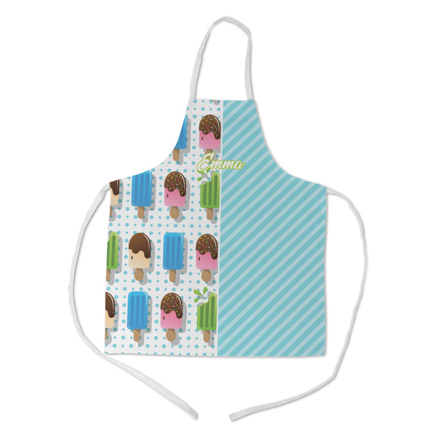 Custom Popsicles and Polka Dots Kid's Apron - Medium (Personalized)
