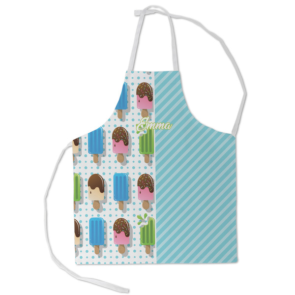 Custom Popsicles and Polka Dots Kid's Apron - Small (Personalized)
