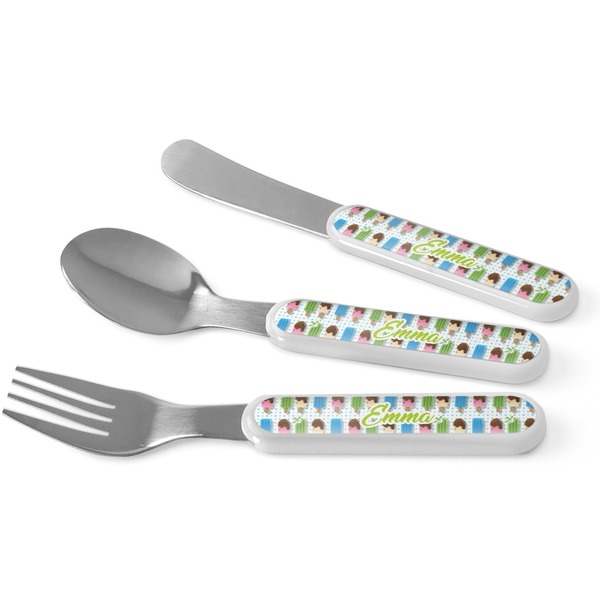 Custom Popsicles and Polka Dots Kid's Flatware (Personalized)