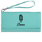 Popsicles and Polka Dots Ladies Wallet - Leather - Teal - Front View